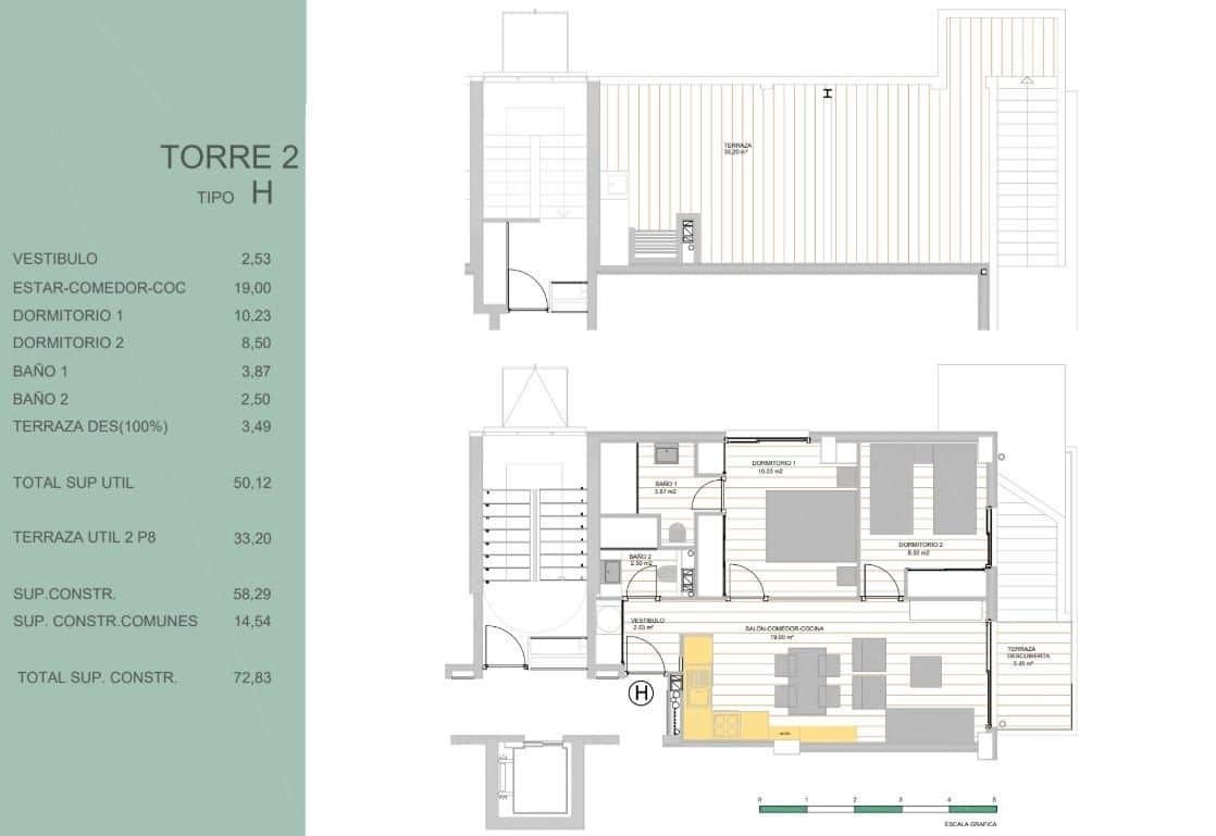 2 sypialnia Penthouse na sprzedaż w Guardamar del Segura z basenem garażem - 315 000 € (Ref: 9801250)