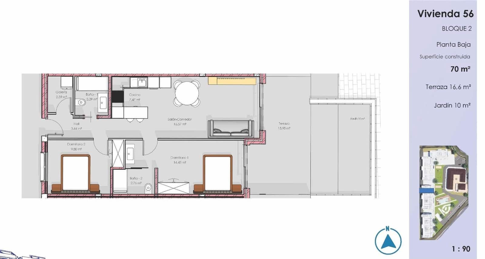 2 sovrum Lägenhet till salu i El Raso med pool - 320 000 € (Ref: 9801258)