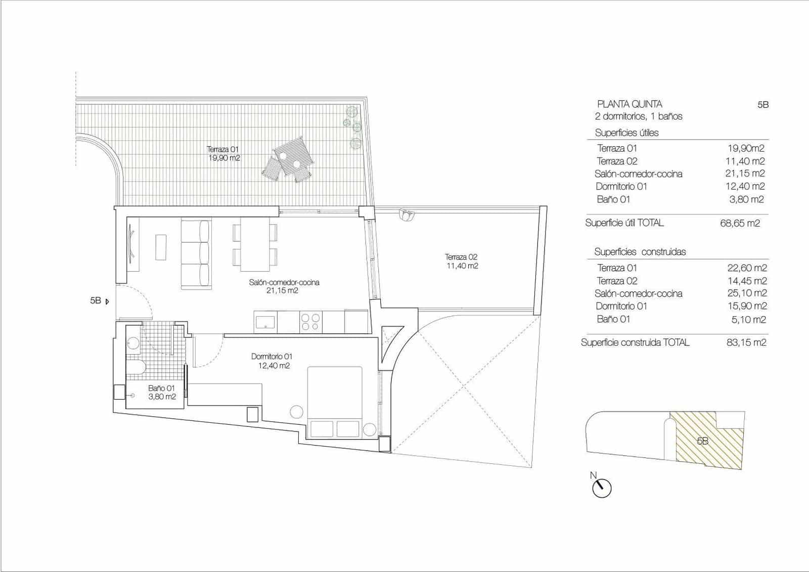 1 chambre Penthouse à vendre à Torrevieja avec piscine - 399 000 € (Ref: 9830792)