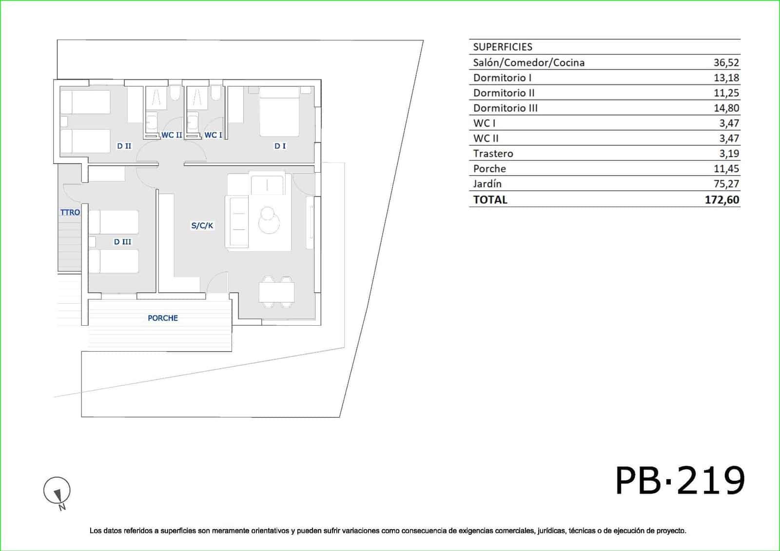 3 bedroom Bungalow for sale in San Miguel de Salinas with pool - € 264,900 (Ref: 9830811)