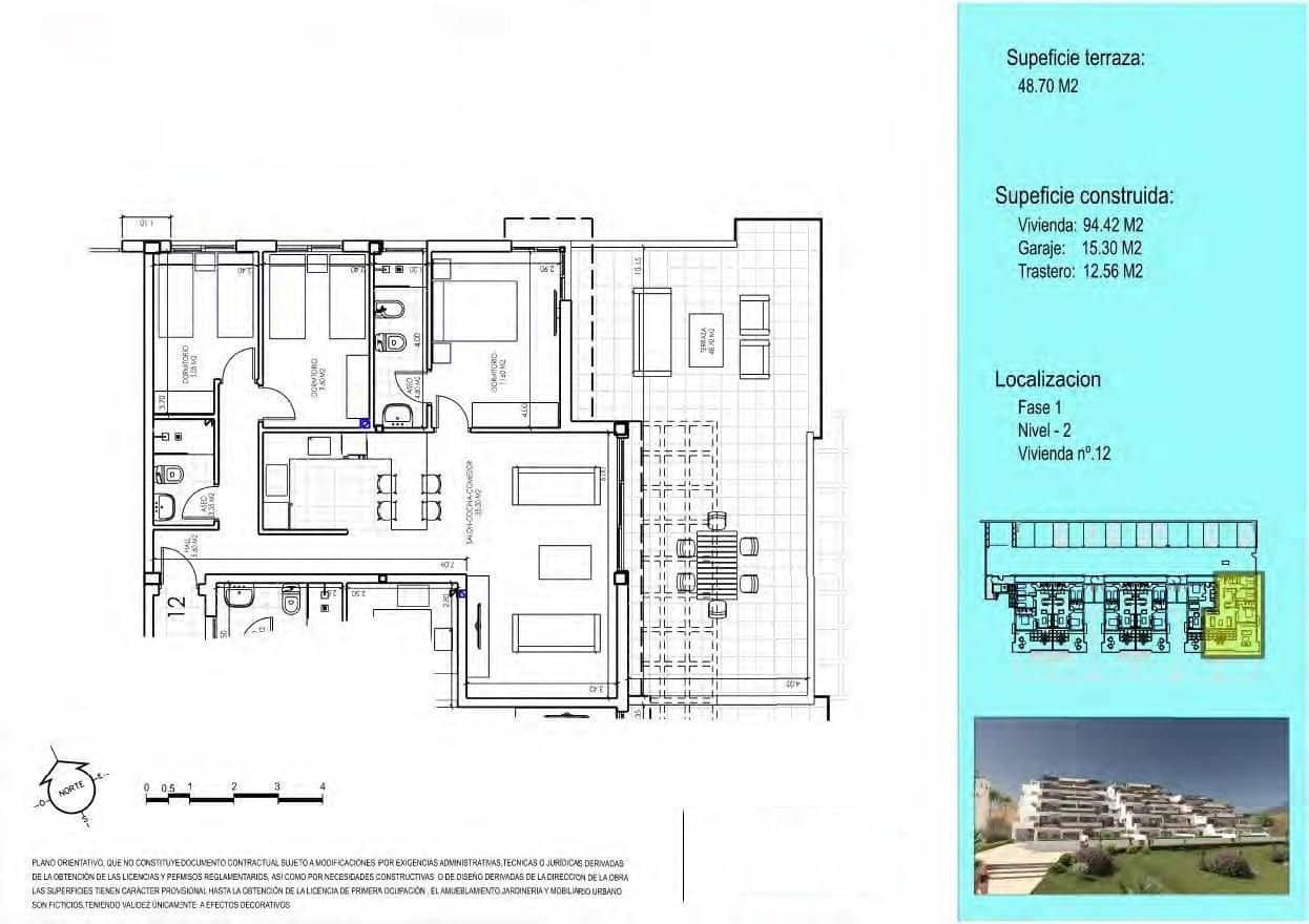 3 bedroom Apartment for sale in Vera with pool - € 315,000 (Ref: 9849087)