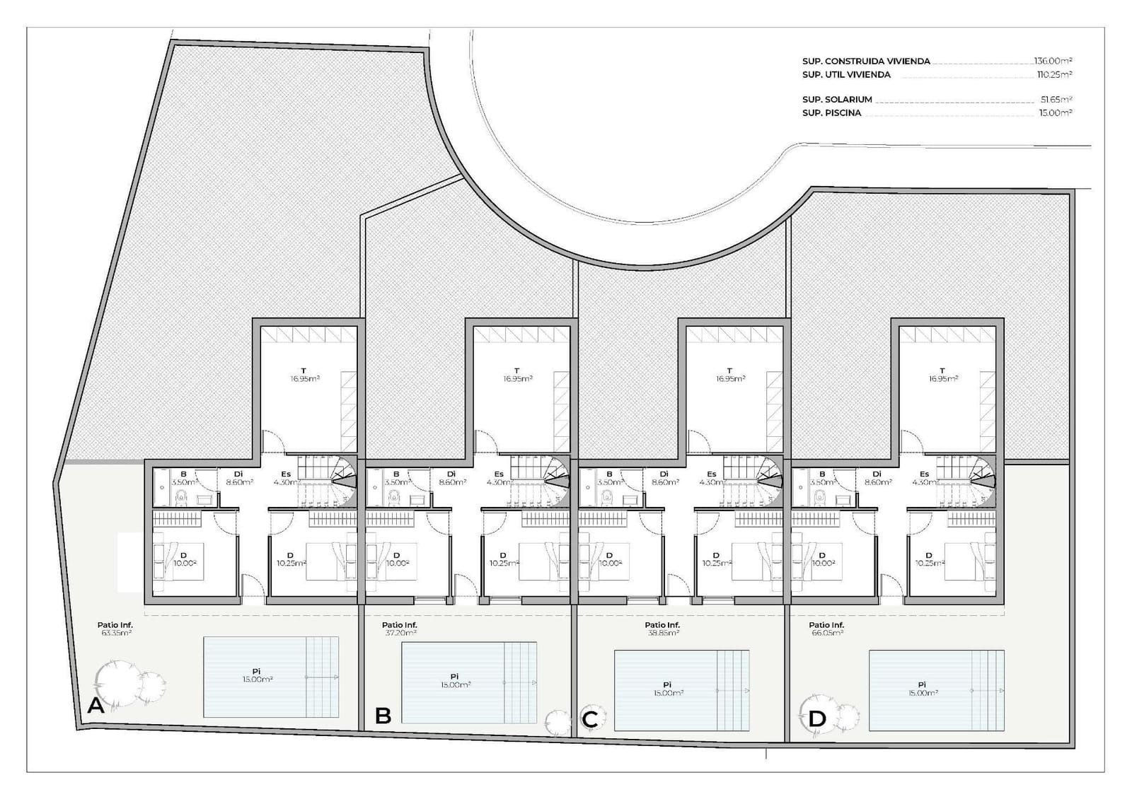 3 bedroom Townhouse for sale in Mazarron with pool - € 289,000 (Ref: 9896247)