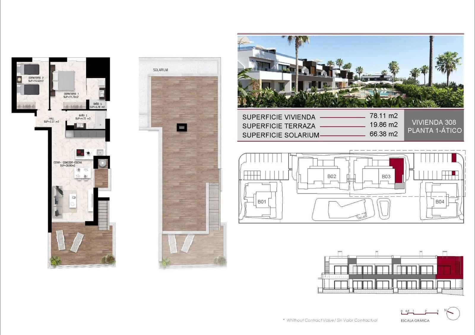 2 slaapkamer Bungalow te koop in Rojales met zwembad - € 339.000 (Ref: 9962180)