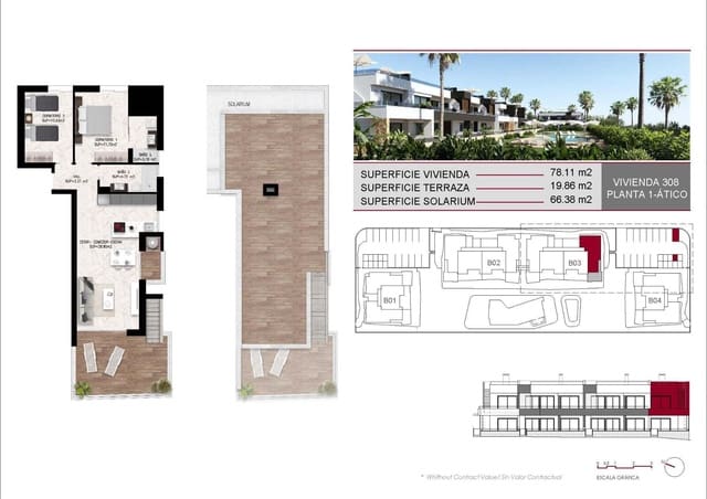 2 slaapkamer Bungalow te koop in Rojales met zwembad - € 339.000 (Ref: 9962180)