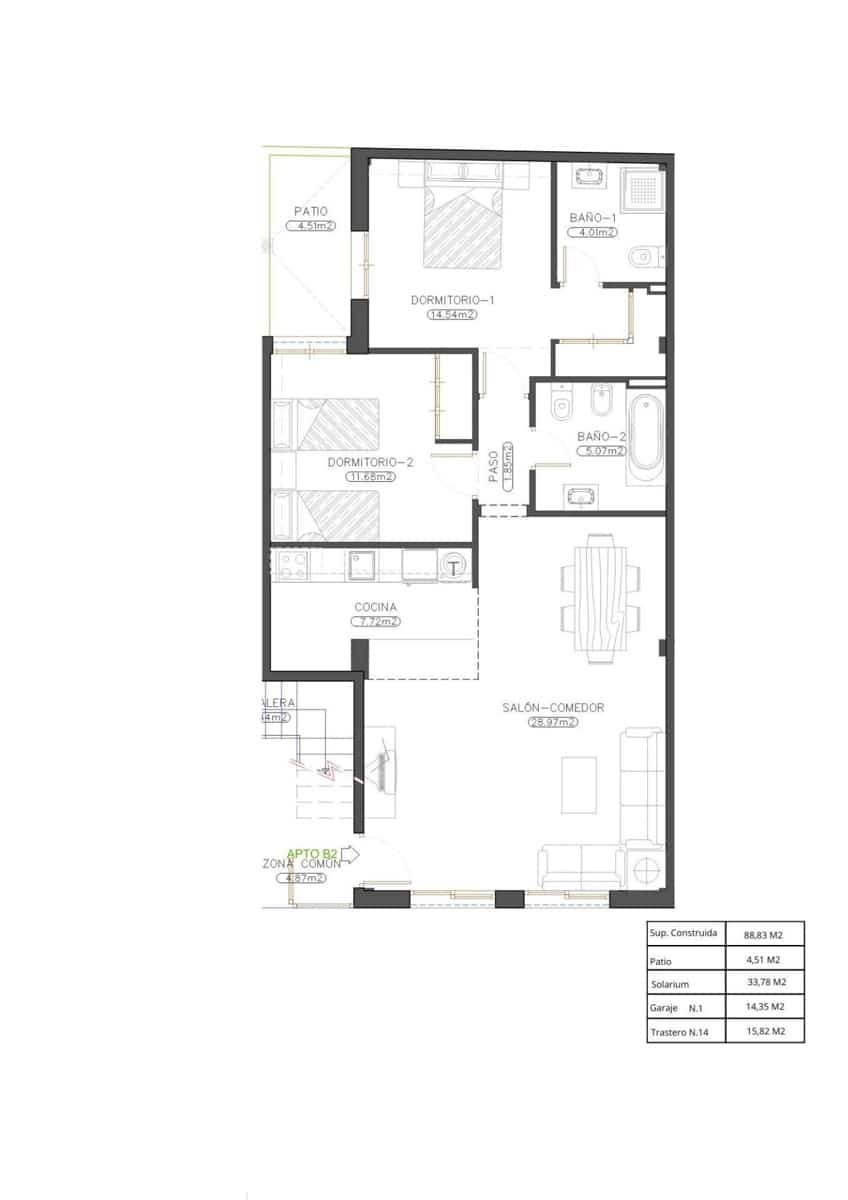 2 slaapkamer Appartement te koop in Cuevas del Almanzora met zwembad - € 145.900 (Ref: 9962192)