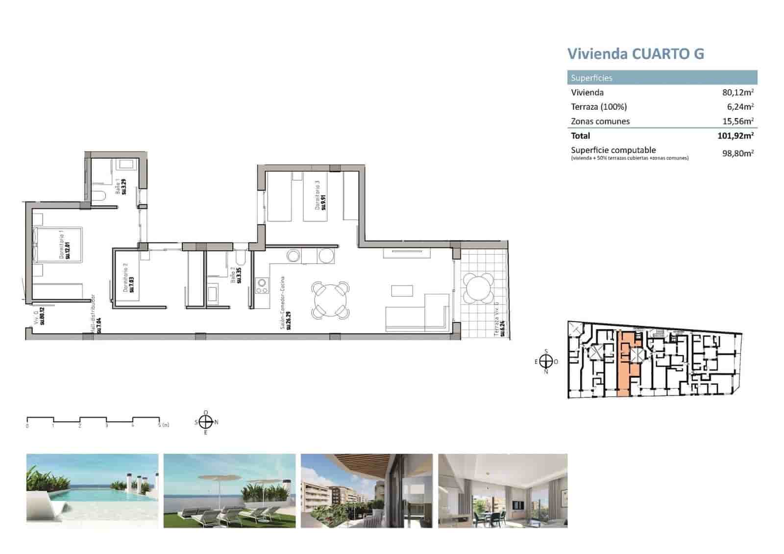 3 soveværelse Penthouse til salg i Guardamar del Segura med swimmingpool - € 431.000 (Ref: 9984438)