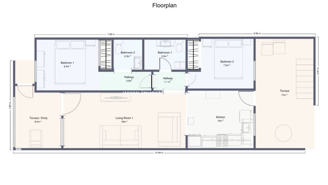 2 chambre Villa/Maison Mitoyenne à vendre à Villamartin avec piscine garage - 215 000 € (Ref: 10159968)