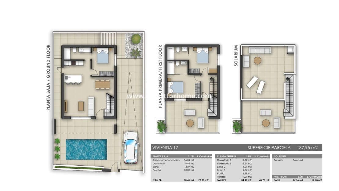 3 soveværelse Villa til salg i Pilar de la Horadada med swimmingpool - € 469.000 (Ref: 9412823)