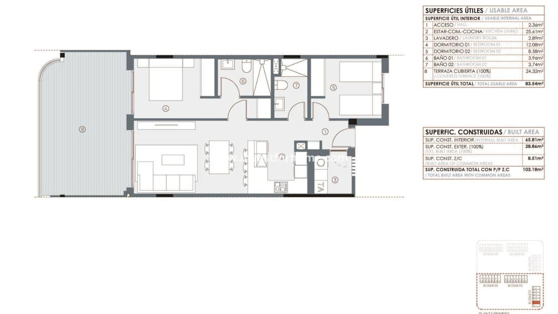 2 slaapkamer Appartement te koop in Torrevieja met zwembad - € 280.000 (Ref: 9634994)