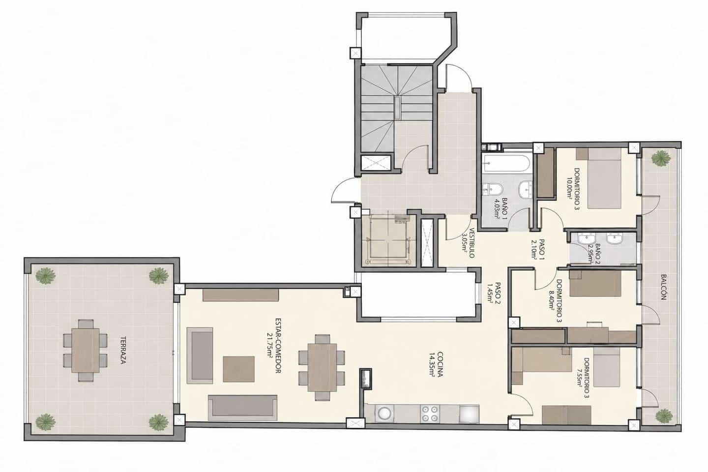 3 soveværelse Lejlighed til salg i Alicante by - € 389.000 (Ref: 10091486)