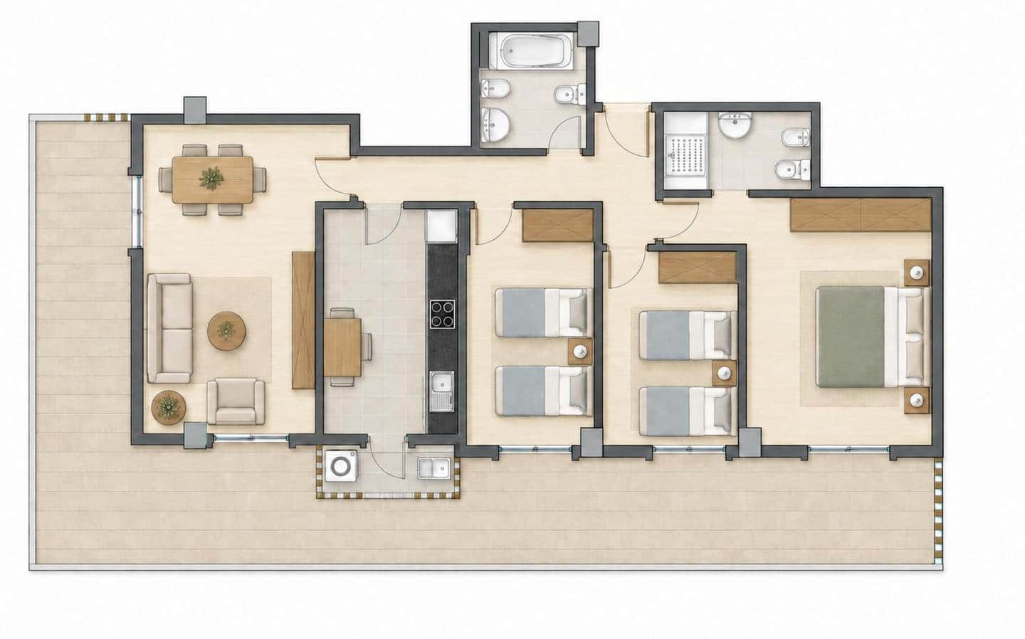 3 chambre Appartement à vendre à Elche / Elx avec piscine garage - 349 000 € (Ref: 10121121)