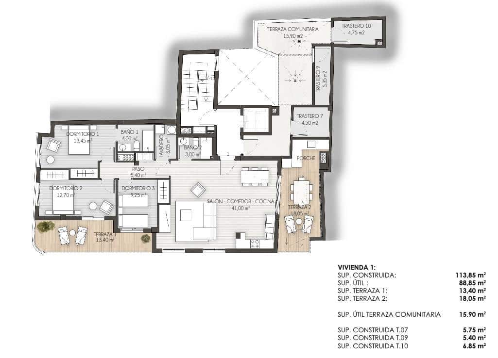 3 soveværelse Lejlighed til salg i Santa Pola - € 419.000 (Ref: 7765348)