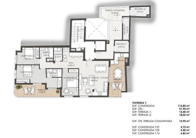 3 chambre Appartement à vendre à Norte, Santa Pola - 419 000 € (Ref: 7765348)