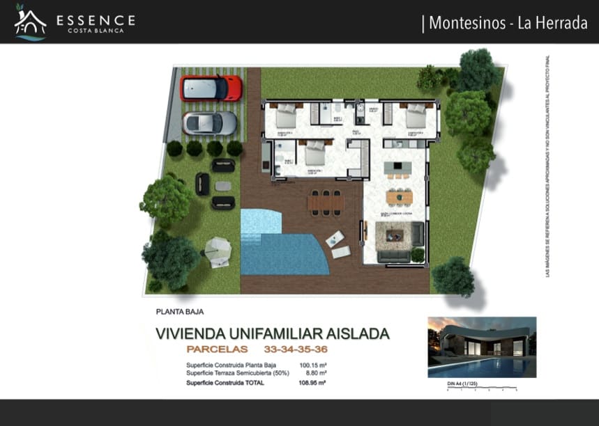 3 slaapkamer Flat te koop in Los Montesinos met zwembad - € 334.500 (Ref: 8019163)