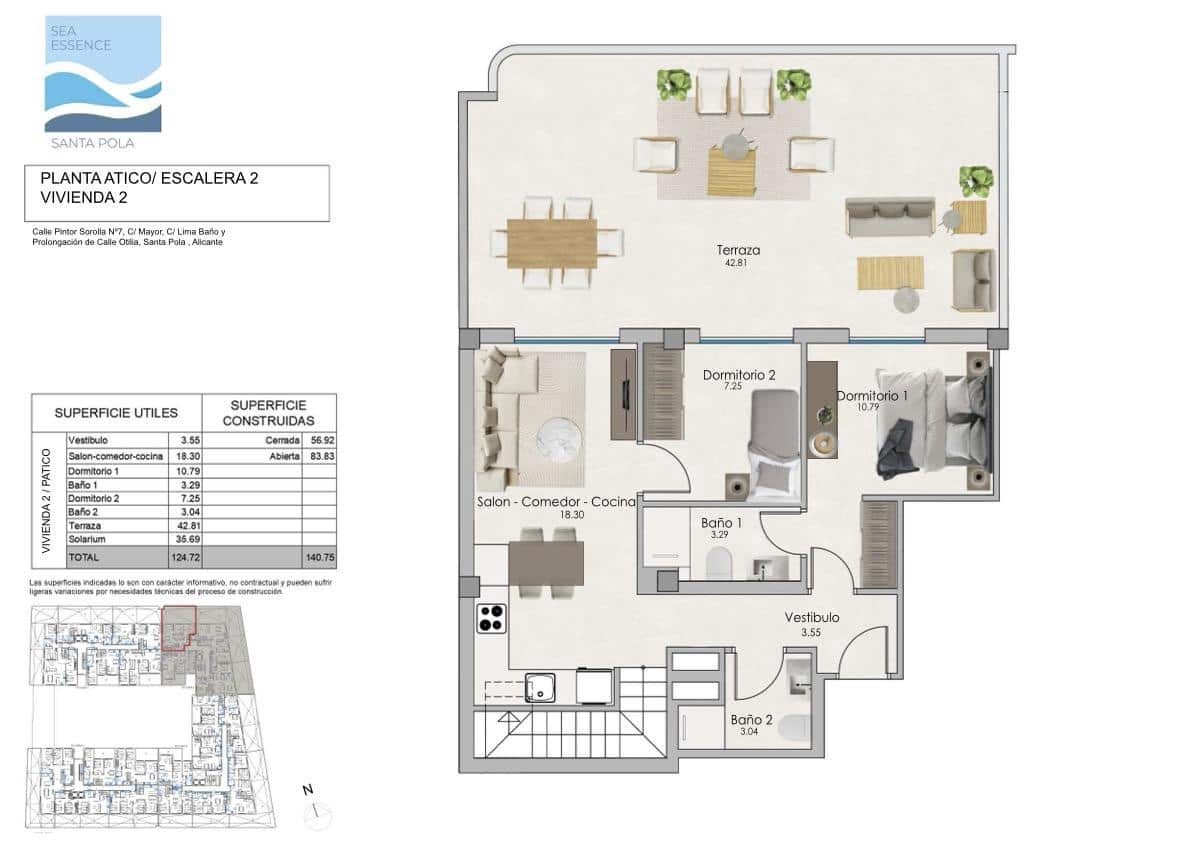 3 bedroom Flat for sale in Santa Pola with garage - € 398,000 (Ref: 8383585)