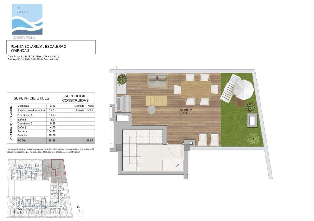3 bedroom Flat for sale in Santa Pola with garage - € 398,000 (Ref: 8383585)