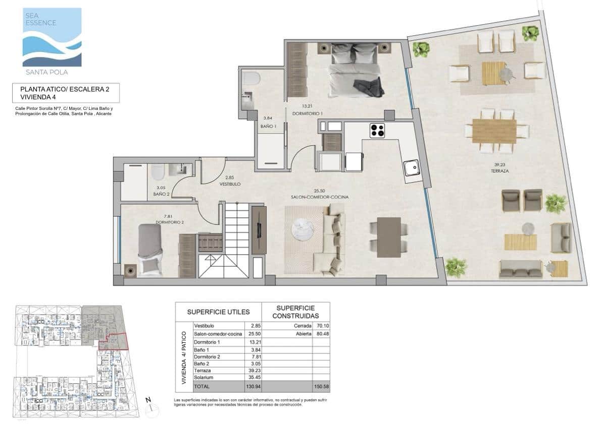 3 bedroom Flat for sale in Santa Pola with garage - € 398,000 (Ref: 8383585)