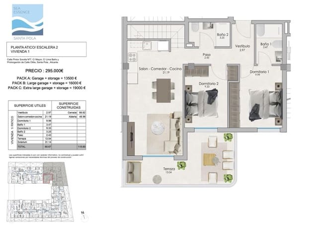 Piso de 3 habitaciones en Norte, Santa Pola en venta con garaje - 398.000 € (Ref: 8383585)