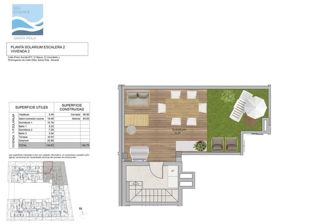 Piso de 3 habitaciones en Norte, Santa Pola en venta con garaje - 398.000 € (Ref: 8383585)