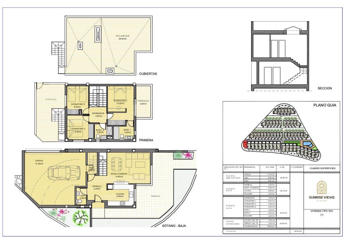 3 bedroom Villa for sale in Monforte del Cid with pool garage - € 315,000 (Ref: 8758615)