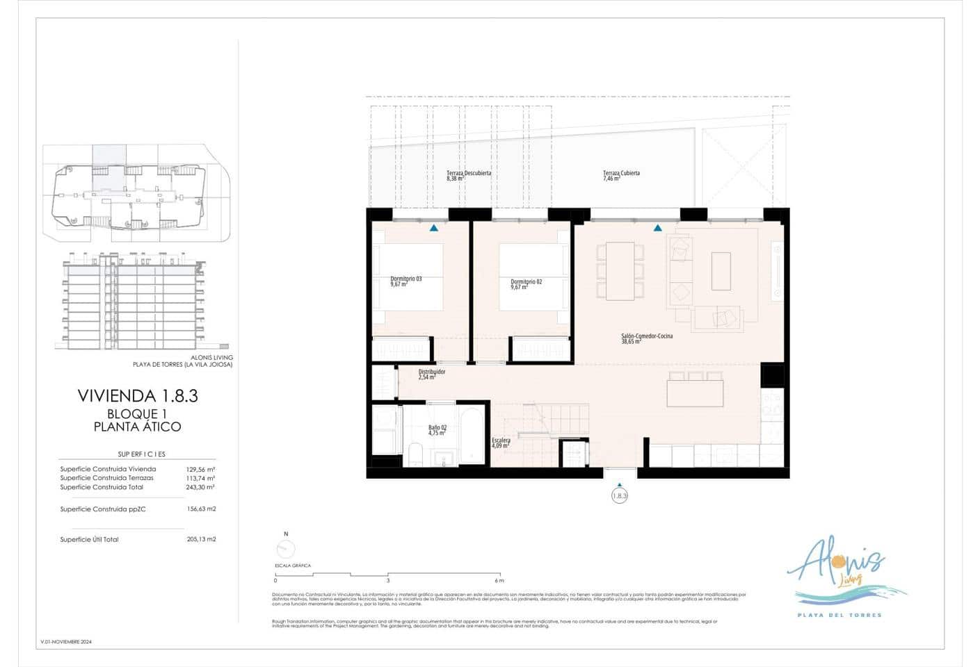 2 makuuhuone Asunto myytävänä paikassa La Villajoyosa / Vila Joiosa mukana uima-altaan 
autotalli - 370 000 € (Ref: 8835255)