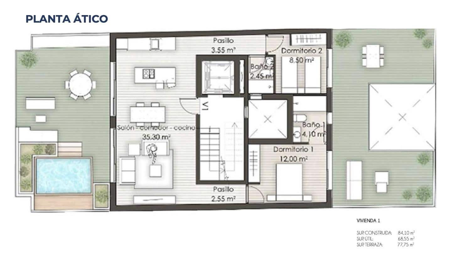 2 soveværelse Lejlighed til salg i Santa Pola - € 219.000 (Ref: 8981044)
