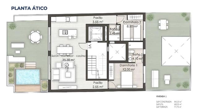 2 soveværelse Lejlighed til salg i Centro, Santa Pola - € 219.000 (Ref: 8981044)