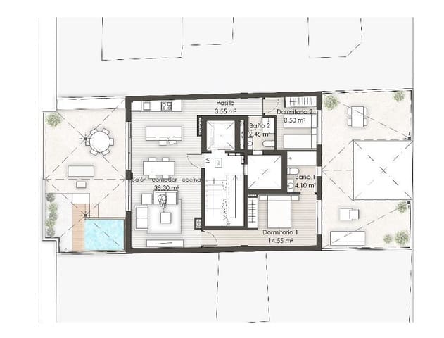 Piso de 2 habitaciones en Centro, Santa Pola en venta - 219.000 € (Ref: 8981044)