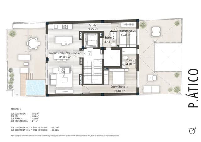 2 slaapkamer Flat te koop in Centro, Santa Pola - € 229.000 (Ref: 8981044)