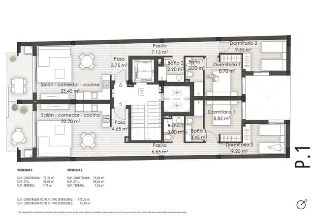 2 slaapkamer Flat te koop in Centro, Santa Pola - € 229.000 (Ref: 8981044)