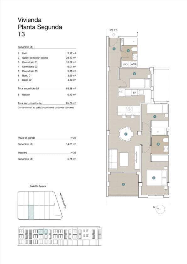 3 quarto Apartamento para venda em Jacarilla com piscina - 158 500 € (Ref: 8989901)