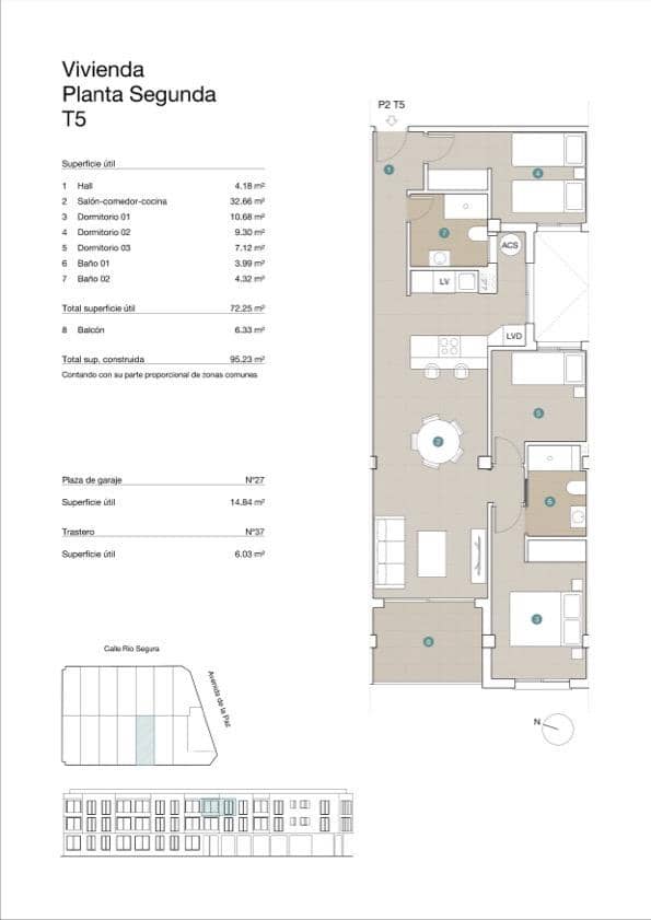 3 quarto Apartamento para venda em Jacarilla com piscina - 158 500 € (Ref: 8989901)