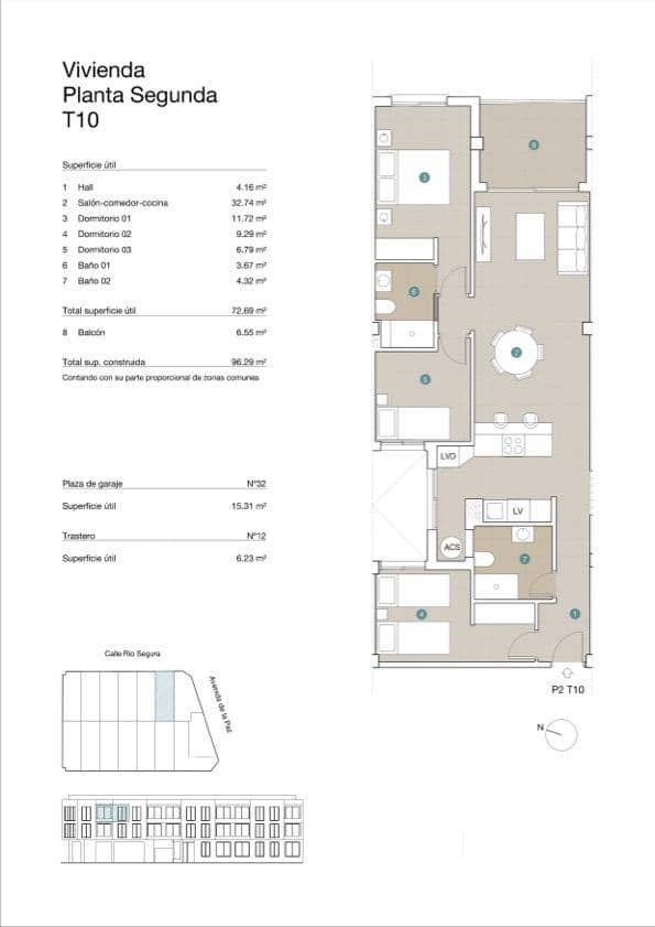 3 quarto Apartamento para venda em Jacarilla com piscina - 158 500 € (Ref: 8989901)