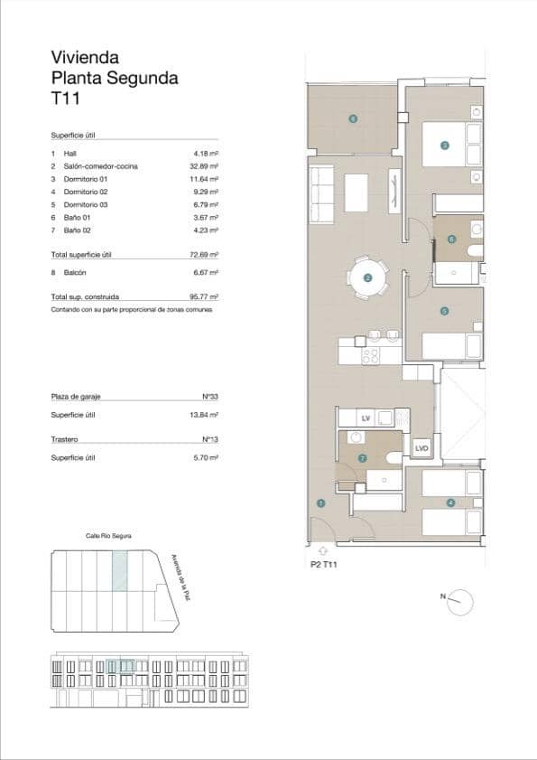 3 quarto Apartamento para venda em Jacarilla com piscina - 158 500 € (Ref: 8989901)
