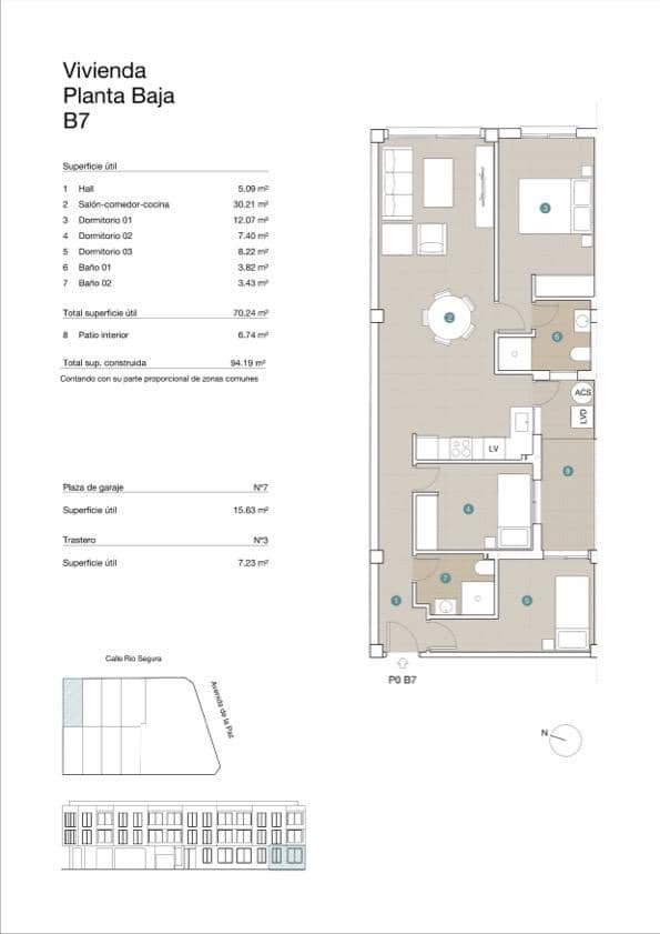 3 quarto Apartamento para venda em Jacarilla com piscina - 158 500 € (Ref: 8989901)