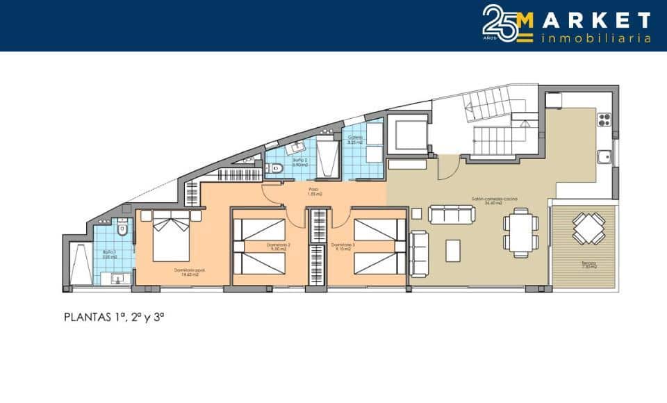 3 soverom Leilighet til salgs i Santa Pola med svømmebasseng garasje - € 690 000 (Ref: 9002636)