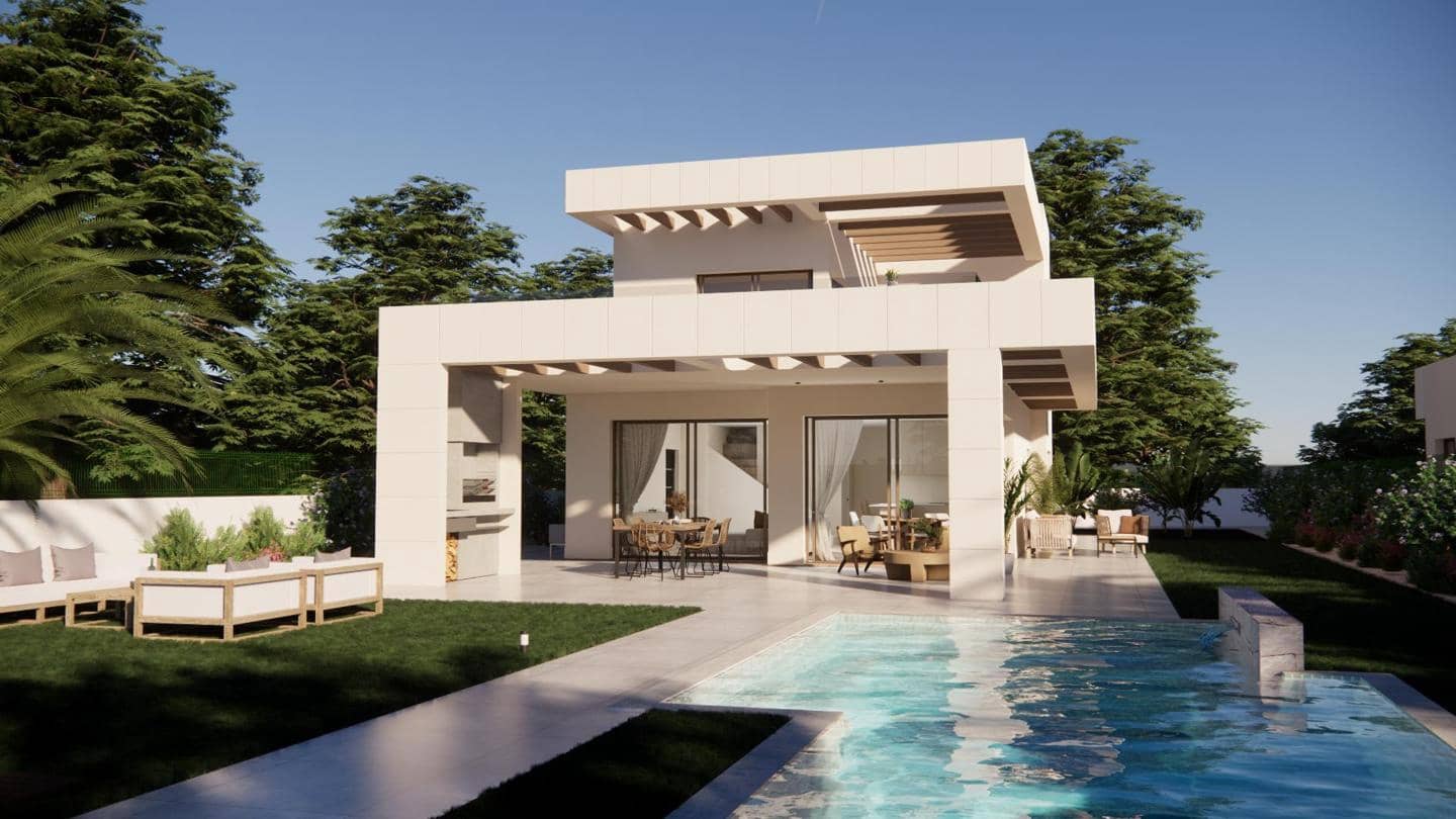 3 makuuhuone Huvila myytävänä paikassa Monforte del Cid mukana uima-altaan 
autotalli - 600 000 € (Ref: 9035597)