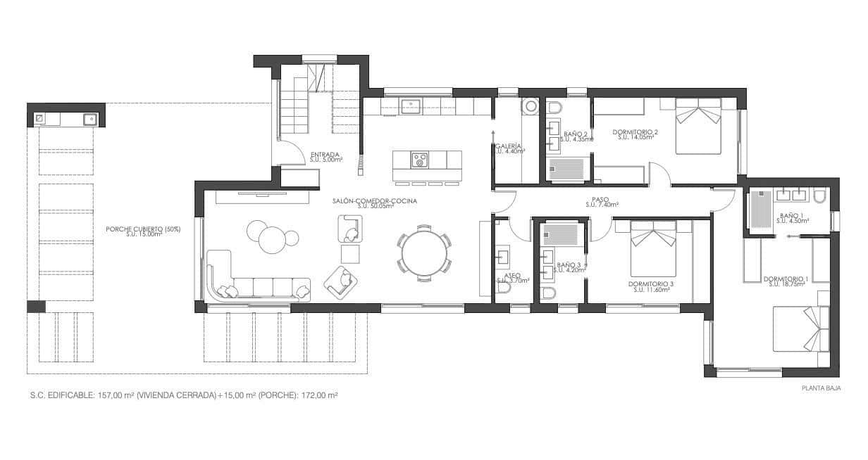 3 soverom Villa til salgs i Monforte del Cid med svømmebasseng garasje - € 725 000 (Ref: 9041012)