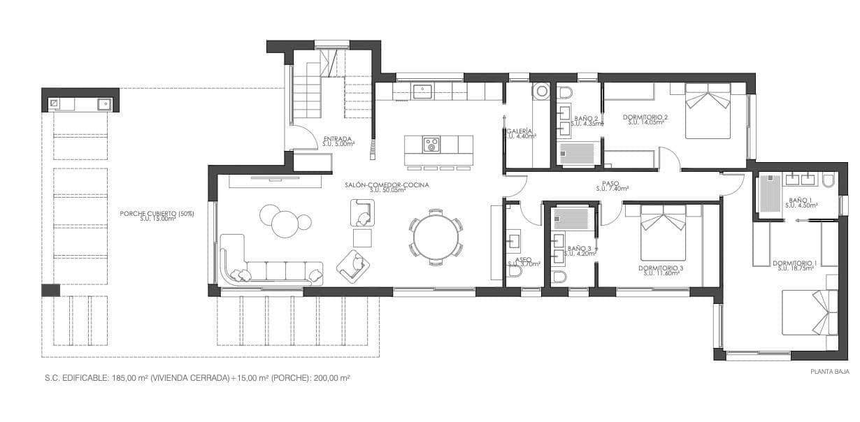 3 soverom Villa til salgs i Monforte del Cid med svømmebasseng garasje - € 725 000 (Ref: 9041012)