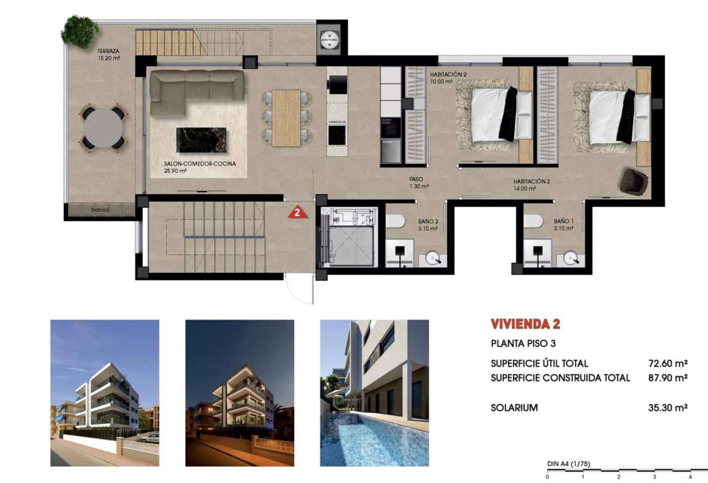 2 bedroom Flat for sale in Santa Pola with garage - € 375,000 (Ref: 9170542)