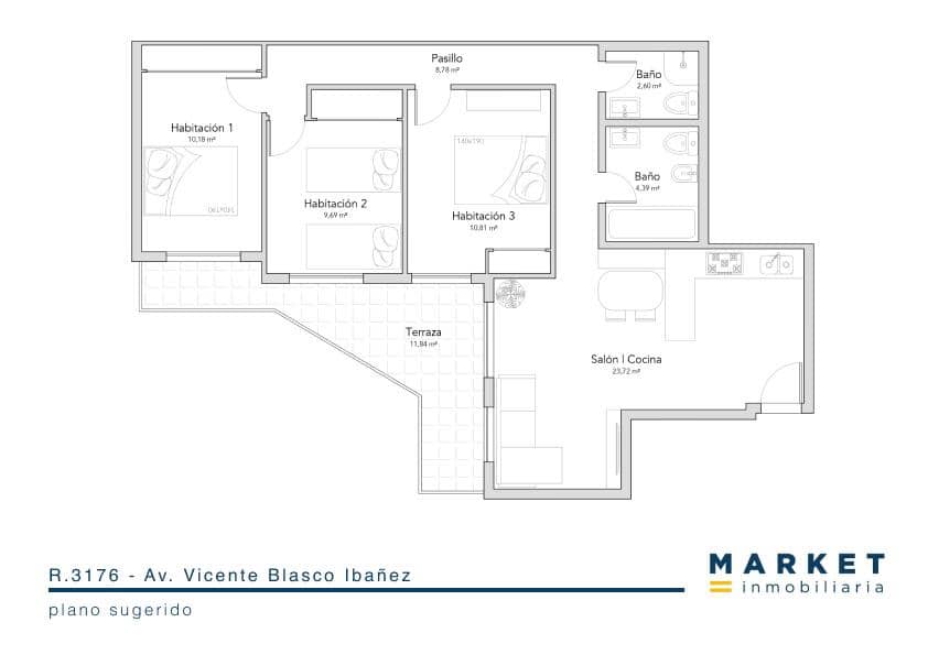 3 soveværelse Lejlighed til salg i Santa Pola - € 179.000 (Ref: 9197228)