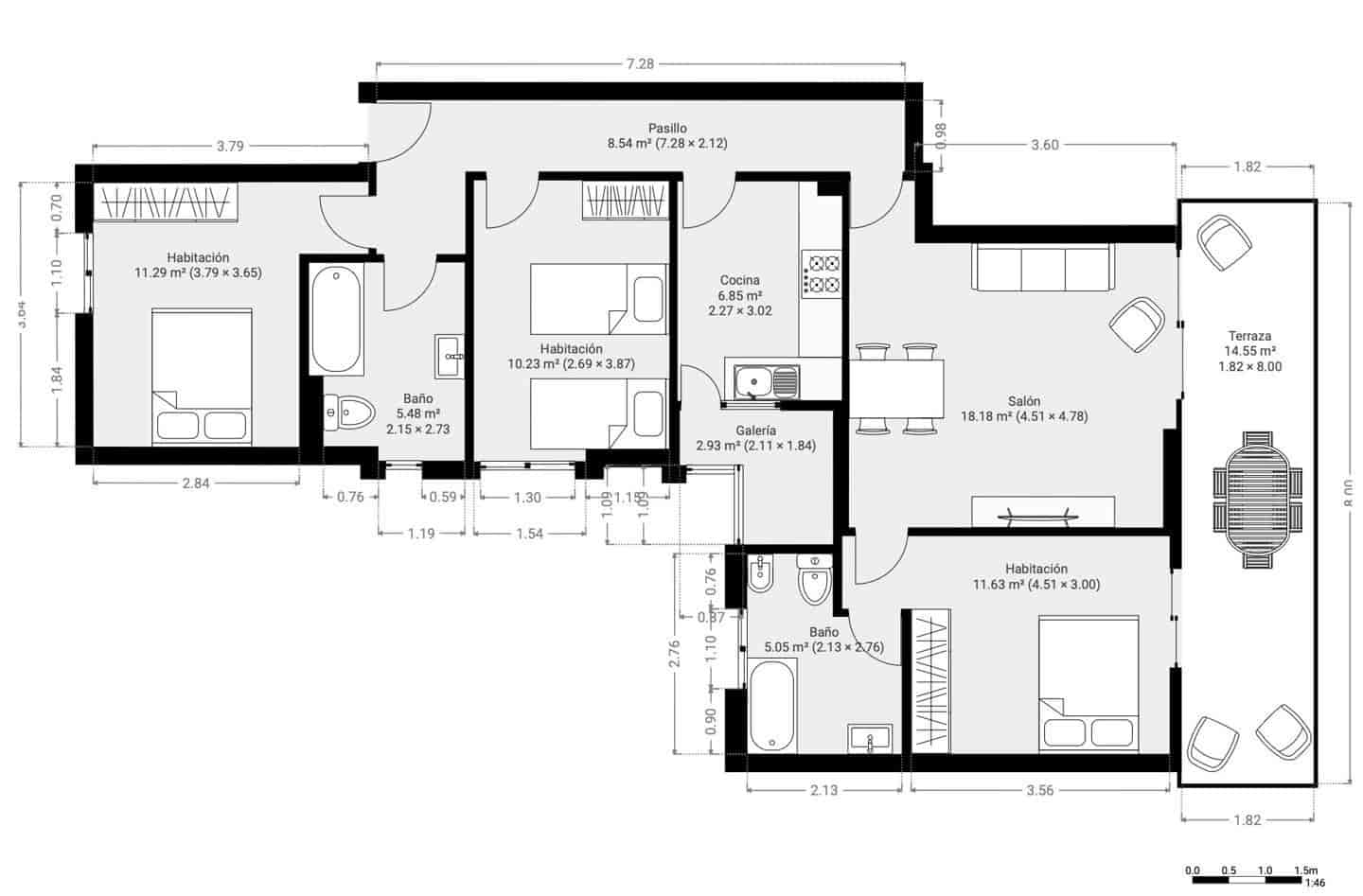 3 quarto Apartamento para venda em Santa Pola com garagem - 299 000 € (Ref: 9292355)