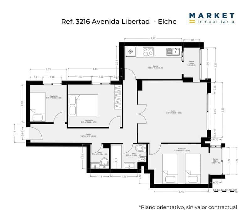 3 slaapkamer Flat te koop in Elche / Elx - € 189.000 (Ref: 9420062)