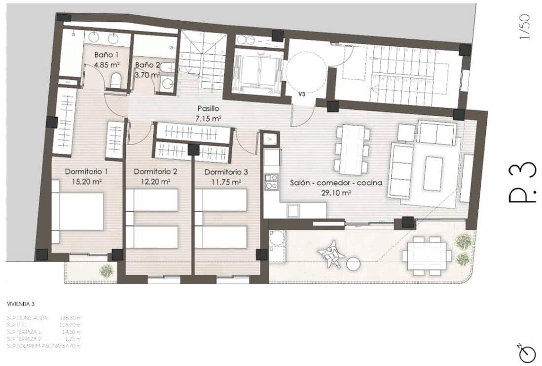 3 bedroom Flat for sale in Santa Pola - € 389,000 (Ref: 9532870)