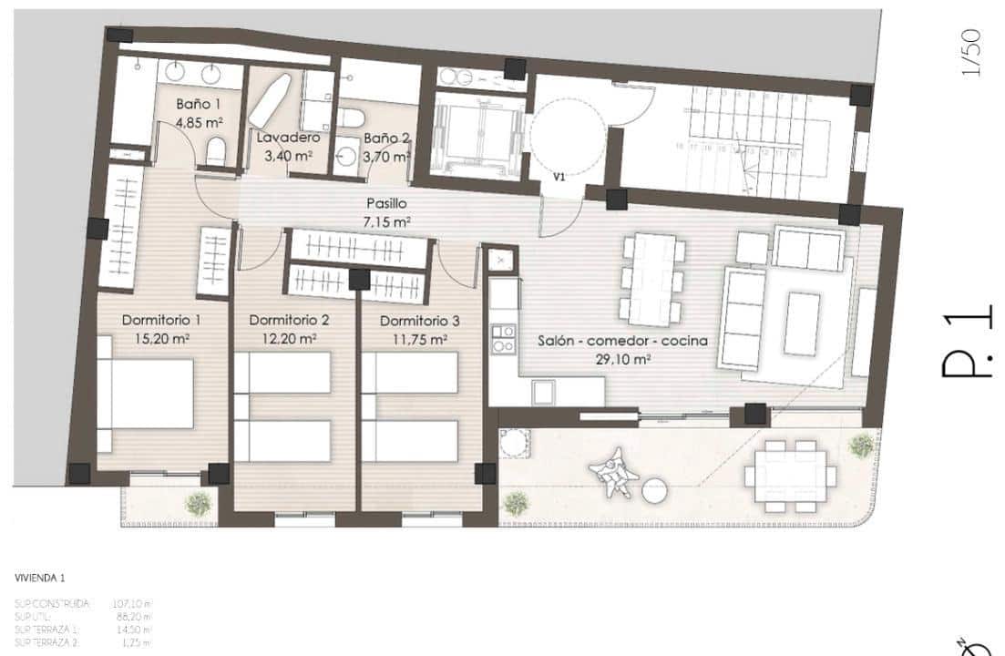 3 bedroom Flat for sale in Santa Pola - € 389,000 (Ref: 9532870)