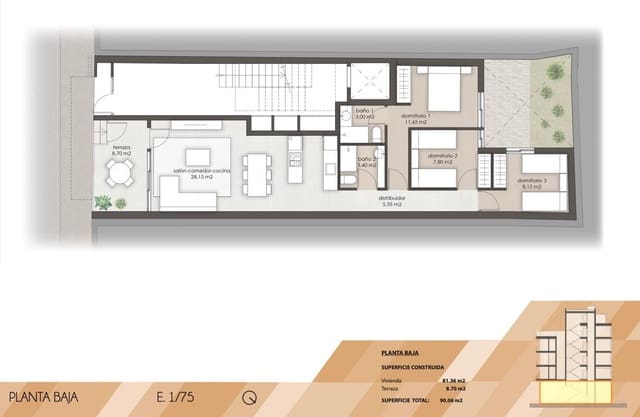 3 bedroom Flat for sale in Centro, Santa Pola - € 219,000 (Ref: 9552315)