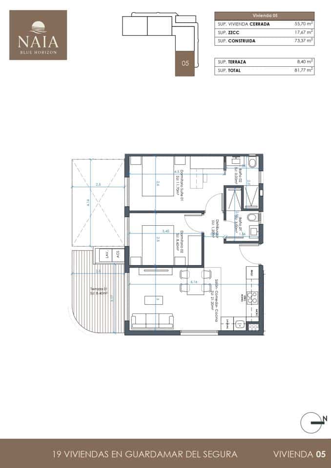 2 bedroom Flat for sale in Guardamar del Segura with pool garage - € 302,000 (Ref: 9687633)