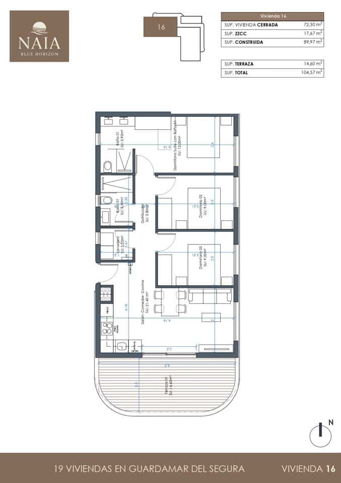 2 bedroom Flat for sale in Guardamar del Segura with pool garage - € 302,000 (Ref: 9687633)