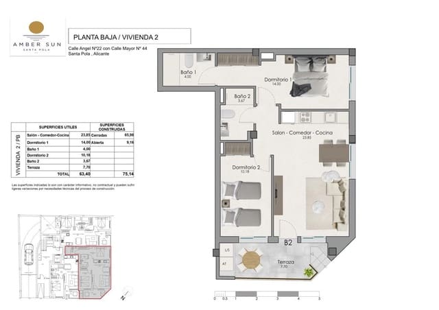 2 soverom Leilighet til salgs i Centro, Santa Pola - € 238 000 (Ref: 9965686)