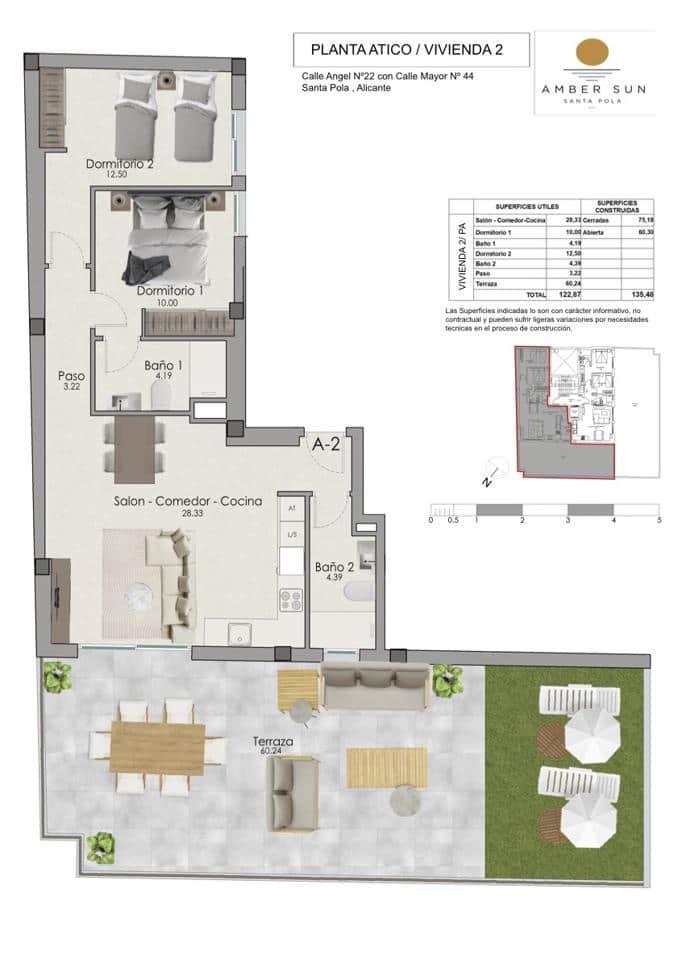2 bedroom Flat for sale in Santa Pola with pool - € 365,000 (Ref: 9965798)